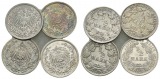 Kaiserreich, 1/2 Mark, J.16 (4 Kleinmünzen 1918/1917/1919/1914)