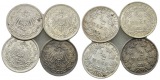 Kaiserreich, 1/2 Mark, J.16 (4 Kleinmünzen 1908/1906/1911/1919)