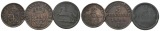 Altdeutschland; 3 Kleinmünzen, 1868/1864/1856