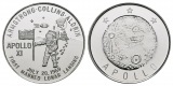 Linnartz Raumfahrt Feinsilbermedaille 1969 Apollo 11 PP Gewich...