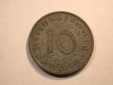 D13  3.Reich  10 Pfennig 1944 A vz, Schrötlingsfehler  Origin...