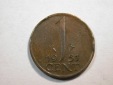 D13  Niederlande  1 Cent 1951 in ss, Rdf.   Originalbilder