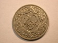 D13  Polen  20 Groszy 1923 Nickel in ss Originalbilder