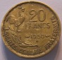 Frankreich 20 Francs 1950 B G. GUIRAUD 3 Federn SELTEN