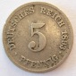 Deutsches Reich 5 Pfennig 1893 F