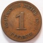 Deutsches Reich 1 Pfennig 1889 J