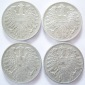 Österreich Lot 4 x 1 Schilling Alu: 1946 - 1947 - 1952 - 1957