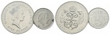 Großbritannien/Niederlande; 2 Münzen (1900/1973)