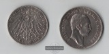 Sachsen, Kaiserreich  3 Mark  1909 E  Friedrich August III. 19...