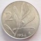 Italien 2 Lire 1954 Alu