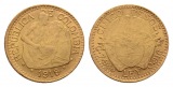 Linnartz Kolumbien, Republik, 5 Pesos 1919, Fb.110, K.M.195.1,...