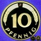 1997 A * 10 Pfennig Polierte Platte PP, proof, top