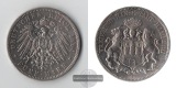 Hamburg, Kaiserreich  5 Mark  1894 J FM-Frankfurt Feinsilber: 25g