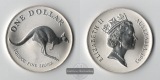 Australien  1 Dollar  1993  Känguru    FM-Frankfurt   Feinsil...