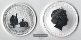 Australien 1 Dollar Lunar Serie-Hase 2011 FM-Frankfurt Feinsil...
