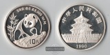 China  10 Yuan  1990  Pandabär   FM-Frankfurt  Feinsilber: 31,1g