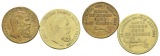 Preussen, Medaillen 1888; 2 Stück, Bronze/Messing; 6,46/7,55 ...