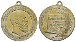 Preussen, Medaille 1888; Bronze versilbert, tragbar; 26,81 g, ...