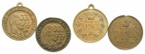 Preussen,2 Medaillen 1888; Bronze, tragbar, 1 entfernte Öse; ...