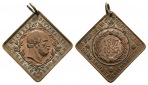 Preussen, Medaille 1887; Bronze, tragbar; 12,67 g, 27 x 27 mm