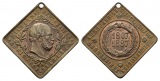 Preussen, Medaille 1887; Bronze, gelocht; 12,25 g, 27 x 27 mm
