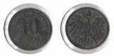 1. Weltkrieg 10 Pfennig 1919 o.Mzz (Zink) Ersatzmünze Jaeger ...