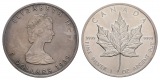 Linnartz Kanada 5 Dollar 1989, Maple Leaf, Feinunze Silber 31,...