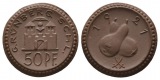 Grünberg, Notgeld, 50 Pfennig 1921, in Meißen geprägt