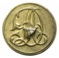 Messingmarke, gelocht; 2,15 g, Ø 26,9 mm