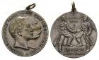 Preussen, Medaille 1914; versilbert, tragbar; 11,46 g, Ø 29,9 mm
