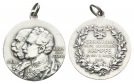 Medaille 1914; versilbert, tragbar; 7,38 g, Ø 25,25 mm