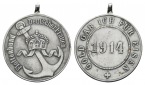 Medaille 1914; Eisen vernickelt, tragbar; 11,43 g, Ø 28,7 mm