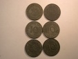 E02  3.Reich 10 Pfennig 1940-1943  6 Münzen Orginalbilder