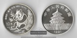 China, 10 Yuan  1991   Panda - am Wasser sitzend mit Bambus   ...