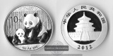 China, 10 Yuan 2012 Panda mit sitzendem Baby FM-Frankfurt Fein...