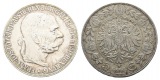 Österreich,5 Kronen, 1900, Randschrift; Silber, 23,96 g; Ø 3...