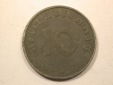 D15 3.Reich  10 Pfennig  1942 J in ss/ss+ Originalbilder