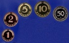 1993 G * 1 2 5 10 50 Pfennig 5 Münzen DM-Währung Polierte Pl...