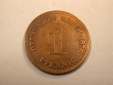 D16  KR  1 Pfennig  1876 E in f.schön  Originalbilder