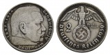 Drittes Reich, Hindenburg; 2 Reichsmark 1939