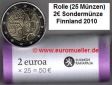 Rolle 2 Euro Sondermünze 2010...125 J. finn. Währung