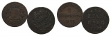 Altdeutschland; 2 Kleinmünzen 1863/1788