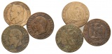 Frankreich; 3 Kleinmünzen 1863 / 1855 / 1854