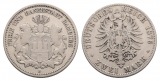 Linnartz KAISERREICH Hamburg 2 Mark 1876 J s-ss