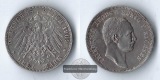 Sachsen, Kaiserreich  3 Mark  1909 E  Friedrich August FM-Fran...