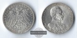 Preussen, Kaiserreich  3 Mark  1913 A  Wilhelm II. in Uniform ...