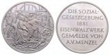 Linnartz Preussen , Silbermed.1881, Sozialgesetzgebung, 40,2/9...