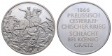 Linnartz Preussen , Silbermed.1866, Schlacht König-Grätz, 40...