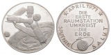 Linnartz Raumfahrt Feinsilbermedaille 1971 Sputnik - Salut, 24...
