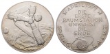 Linnartz Raumfahrt Große Feinsilbermedaille 1971 Sputnik - Sa...